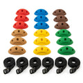 Climbing Hold Set Built for Tree Installation, 15 Colorful Holds, 6 Straps 9.8 Ft Each, 230 Lb Capacity