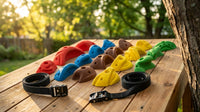 15-Piece Climbing Hold Set, 6 Straps 9.8 Ft. Each, No-Drill Kids Climbing Rocks in 5 Colors, 230 Lb. Capacity — Lifestyle