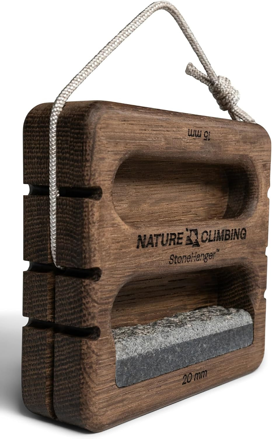 Portable Hangboard | Rock Climbing Hangboard | Hang Board for Climbing | Fingerboard | Strengthen Your Fingers | Bouldering Gifts | Hard Wood