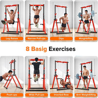 Foldable Power Tower Pull up Bar Station, Adjustable Height | Portable Free Standing,700Lbs Load Max, Adjustable Height Fits Man,Woman,Power Tower Pull up Dip Station, Multi Grips