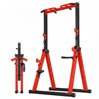 Foldable Power Tower Pull up Bar Station, Adjustable Height | Portable Free Standing,700Lbs Load Max, Adjustable Height Fits Man,Woman,Power Tower Pull up Dip Station, Multi Grips