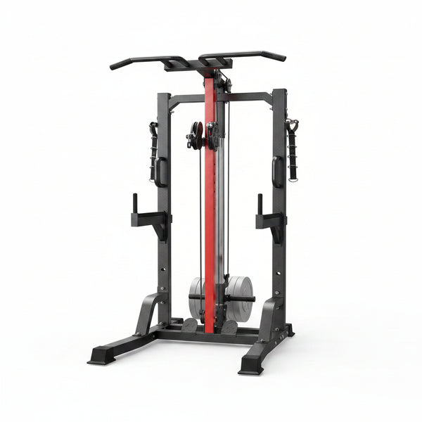 Pull up Bar Power Tower Dip Station with Cable Machine, 450LB Home Gym | Pull up Bar, Dip Station and 16-Position Cable System for Pull Ups, Dips, Lat Pulldowns, Rows and Full-Body Training