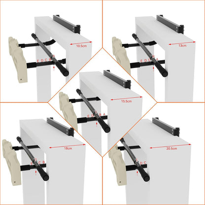 Hangboard Rock Climbing Hangboard with Door Way Pull up Bar; Including Jugs, Pinches, Pockets, Edges and Slopes for Rock Climbing Training (10-21 Cm)