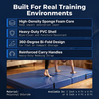 Gymnastics Crash Mat Designed for Safe Training, Folding Portable Design, Two Size Options, 2-8 Inch Thickness — Results & Stats