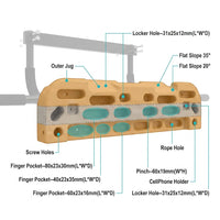 Hangboard Rock Climbing Hangboard with Door Way Pull up Bar; Including Jugs, Pinches, Pockets, Edges and Slopes for Rock Climbing Training (10-21 Cm) — How It Works