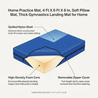 Home Practice Mat, 4 Ft X 6 Ft X 6 In, Soft Pillow Mat, Thick Gymnastics Landing Mat for Home — How It Works