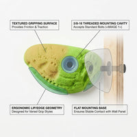 Starter Pack | 51 Premium Plastic Rock Climbing Holds Designed for Beginners | Includes Jugs, Crimps, and Pinches in Multiple Sizes — How It Works