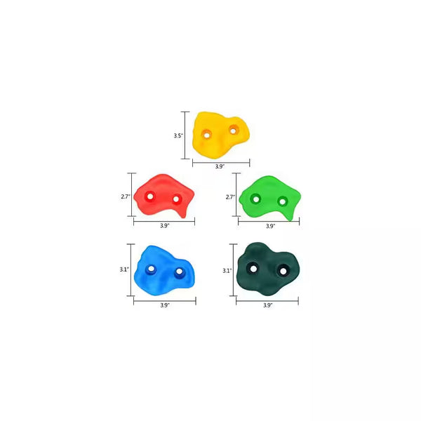 20 Rock Climbing Holds and 6 Ratchet Straps for Kids and Adults, Build Climbing Wall Grips for Indoor and Outdoor Play