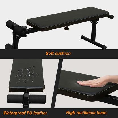 Power Tower with Bench Pull up Bar Dip Station Adjustable Height Dip Stand Multi-Function Fitness Rack for Gym Home Living Room Black