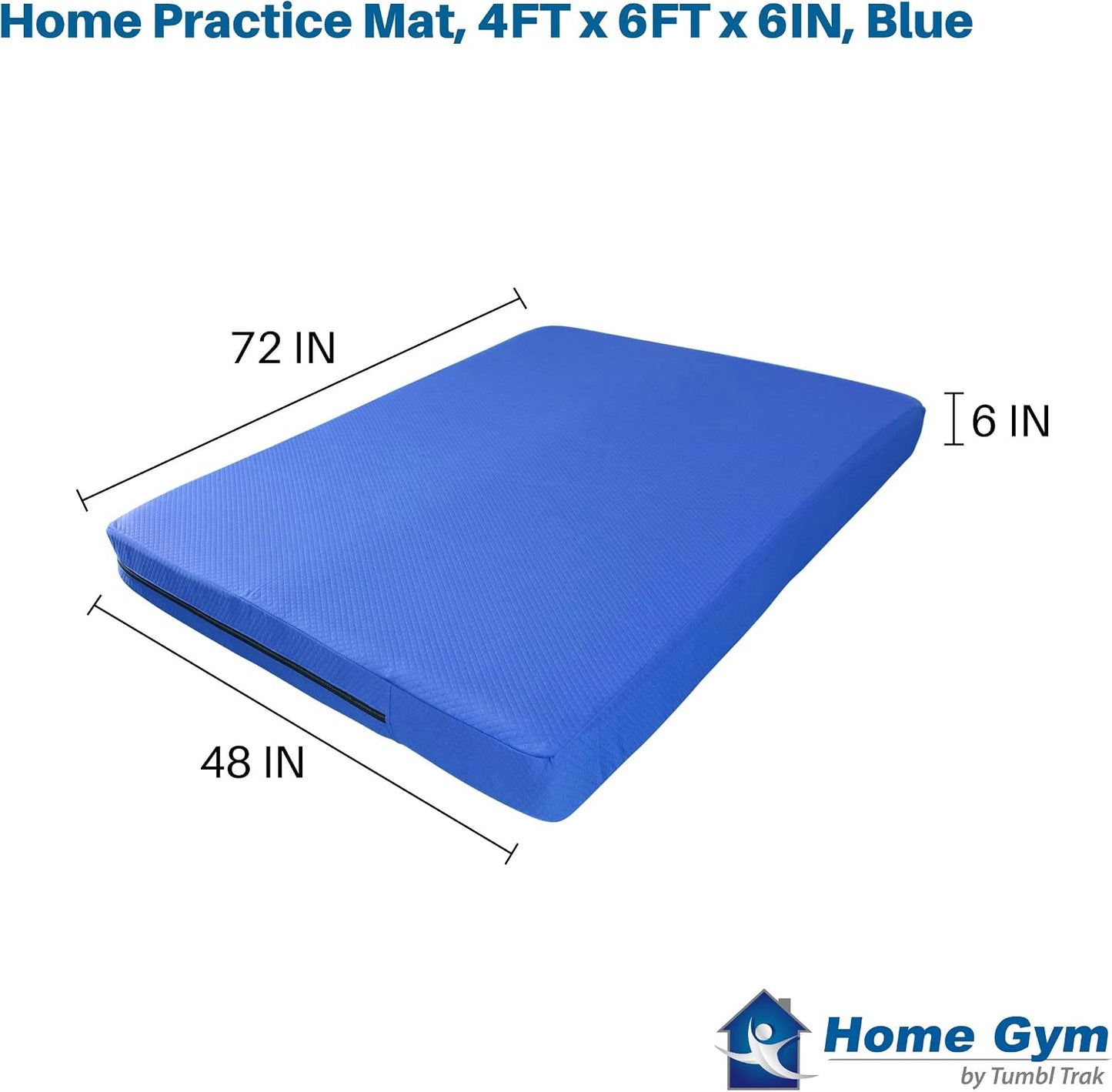 Home Practice Mat, 4 Ft X 6 Ft X 6 In, Soft Pillow Mat, Thick Gymnastics Landing Mat for Home