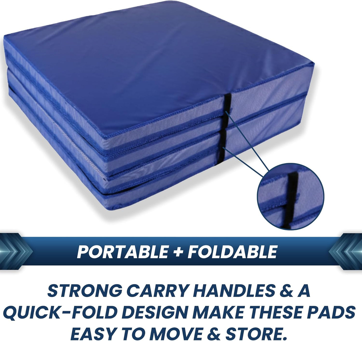 Flooringinc'S Folding Gymnastics Crash Mat – Thick Safety Landing Pad for Tumbling, Martial Arts & Training, Two Size Options: 2 Inch X 4 Ft X 6 Ft or 8 Inch X 4 Ft X 8 Ft