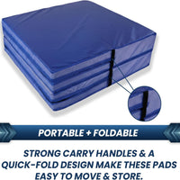 Flooringinc'S Folding Gymnastics Crash Mat – Thick Safety Landing Pad for Tumbling, Martial Arts & Training, Two Size Options: 2 Inch X 4 Ft X 6 Ft or 8 Inch X 4 Ft X 8 Ft