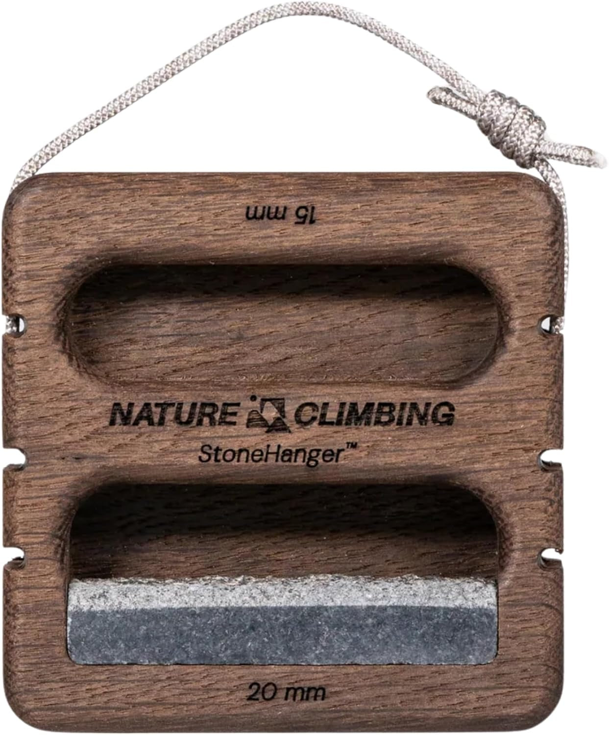 Portable Hangboard | Rock Climbing Hangboard | Hang Board for Climbing | Fingerboard | Strengthen Your Fingers | Bouldering Gifts | Hard Wood