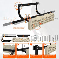 Hangboard Rock Climbing Hangboard with Door Way Pull up Bar; Including Jugs, Pinches, Pockets, Edges and Slopes for Rock Climbing Training (10-21 Cm)